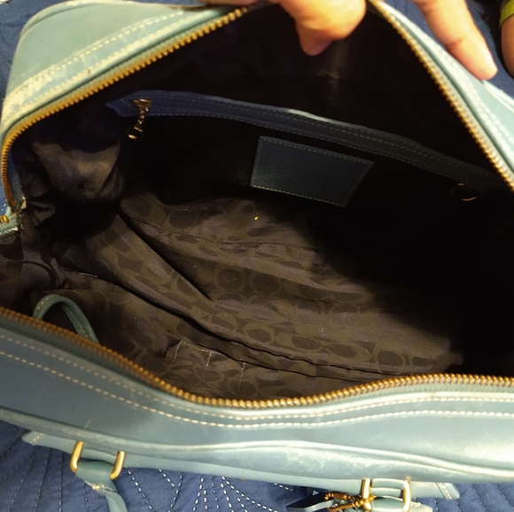 Coach Large Blue Penelope Bag - Picture 7 of 10
